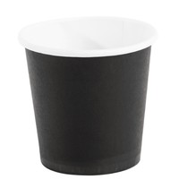 Fiesta Disposable espresso bekers zwart 12cl | 50 stuks | 6(h) x 6,2(Ø)cm