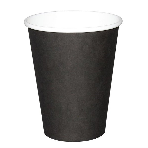 Koffiebekers enkelwandig zwart 34cl | 1000 stuks | 11(h) x 8,95(Ø)cm