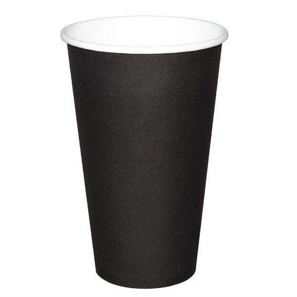 Koffiebeker enkelwandig zwart 455ml | 1000 stuks