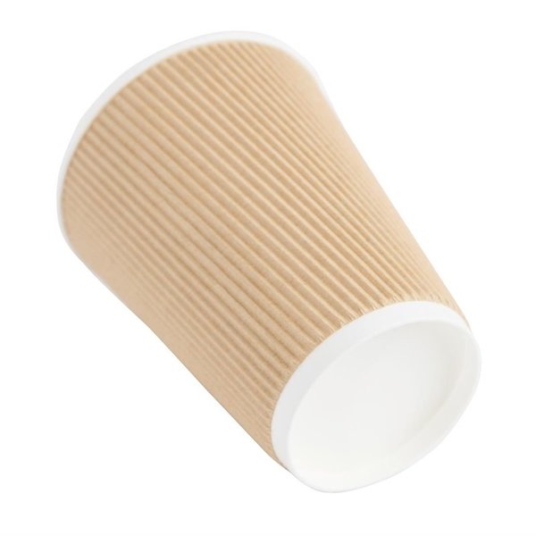 Hot Cups met gerimpelde wand lichtbruin 34cl 500 stuks