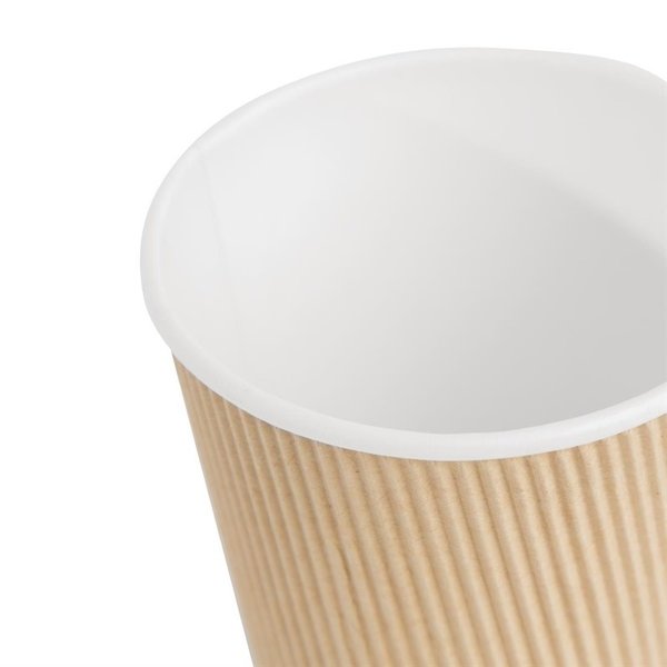 Hot Cups met gerimpelde wand lichtbruin 34cl 500 stuks