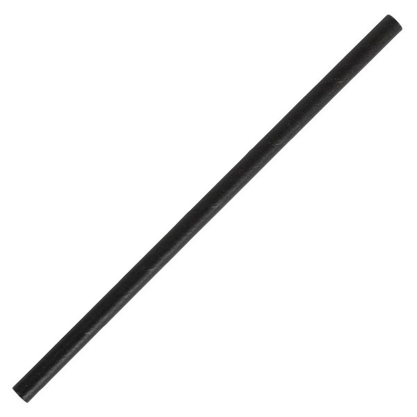 Composteerbare zwarte papieren cocktailrietjes | 250 stuks | 14(l) x 0,5(Ø)cm