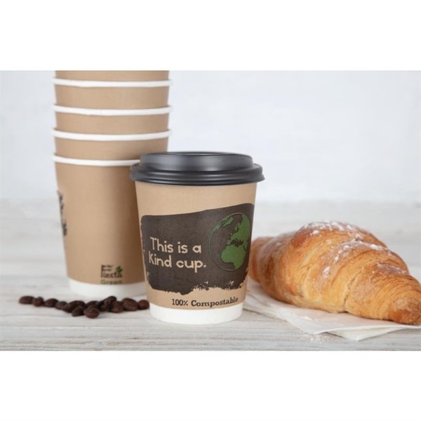 Composteerbare dubbelwandige koffiebekers | 500 stuks | 9,1(h) x 8(Ø)cm