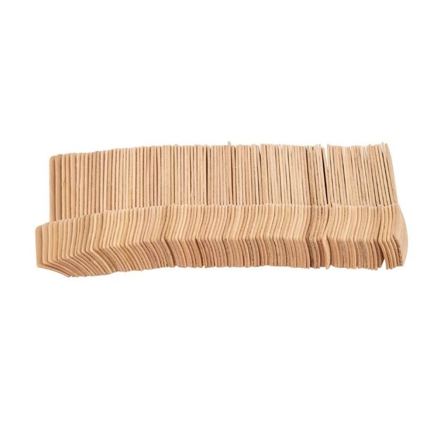 Biologisch afbreekbare berkenhouten ijslepels | 100 stuks | 9,6(l)cm