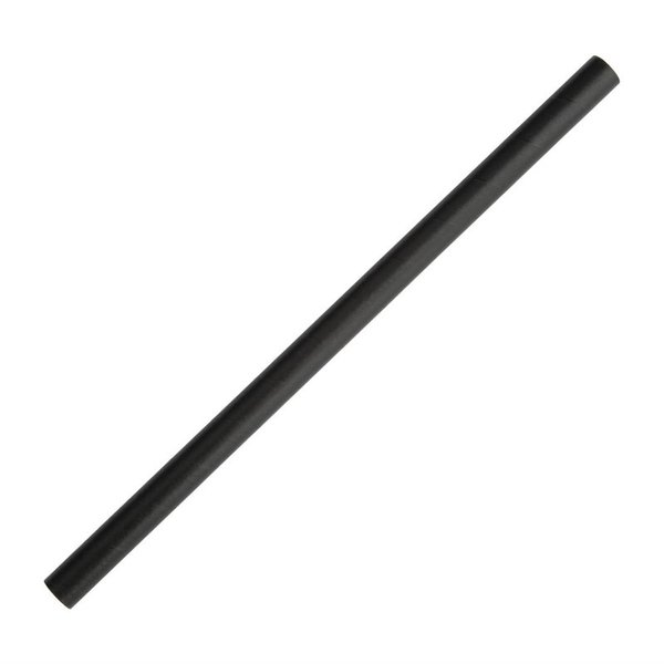 Zwarte papieren smoothie rietjes 21cm | 250 stuks
