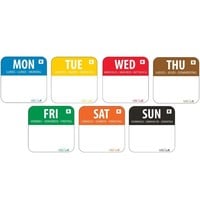 Vogue Weekdagen stickers | 7000 stuks | 2,4cm(h) x 2,4cm 
