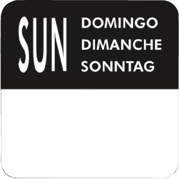 Weekdagen stickers | 7000 stuks | 2,4cm(h) x 2,4cm