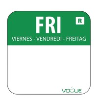 Vogue Voedseletiketten vrijdag groen | 1000 stuks | 2,4x2,4cm Vogue Voedseletiketten vrijdag groen | 1000 stuks | 2,4x2,4cm
