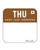 Vogue Voedseletiketten donderdag kleurcode bruin | 1000 stuks | 2,4x2,4cm 