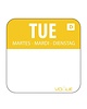 Vogue Oplosbare blanco kleurcode voedseletiketten dinsdag | 1000 stuks | 2x2cm 