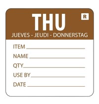 Vogue Voedseletiketten kleurcode donderdag | 500 stuks | 4,9(h)x6(b)cm Vogue Voedseletiketten kleurcode donderdag | 500 stuks | 4,9(h)x6(b)cm