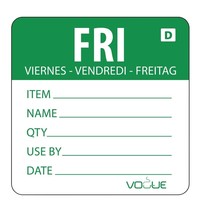 Vogue Oplosbare kleurcode voedseletiketten vrijdag | 250 stuks | 4,9(h)x6(b)cm Vogue Oplosbare kleurcode voedseletiketten vrijdag | 250 stuks | 4,9(h)x6(b)cm