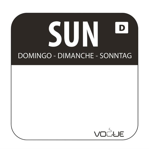 Oplosbare blanco kleurcode voedseletiketten zondag | 1000 stuks | 2x2cm