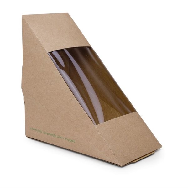 Composteerbare kraft sandwich boxen | 500 stuks | 72x123x123(h)mm