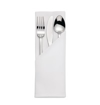 Mitre Luxury Tafelservetten | Katoen | Wit | 10 Stuks | 550x550mm