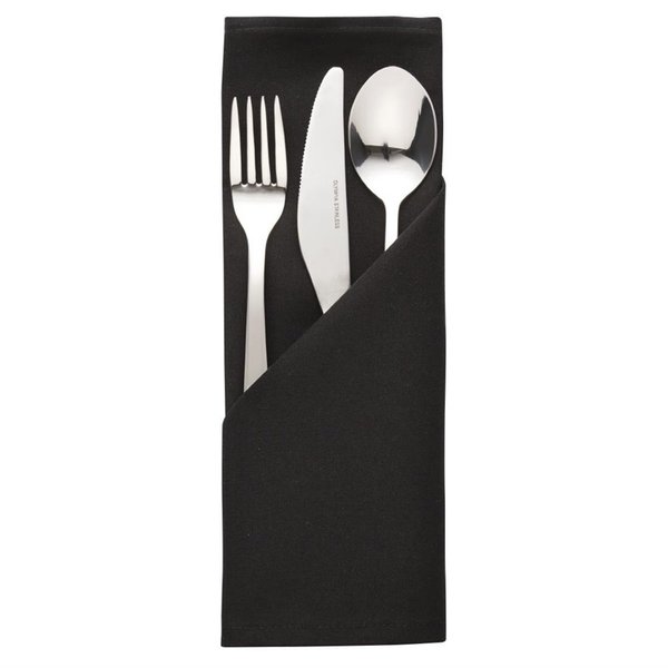 Ocassions servet zwart | 10 stuks | 100% polyester | 51x51cm