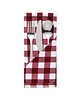 Mitre Comfort Gingham servet rood-wit | 10 stuks | 100% polyester | 41x41cm 