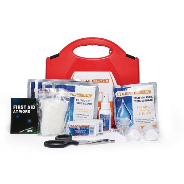 Aeroburn brandwonden set medium  | O.a. 1x fles brandwonden gel & 1x kledingschaar