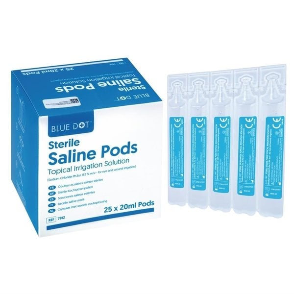 Oog spoeling capsules 2cl | 25 stuks | Steriel | 112x95x112(h)mm