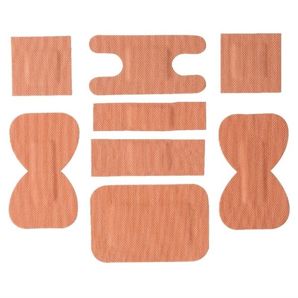 Stoffen pleisters assorti | 100 stuks | 6 verschillende pleisters per verpakking