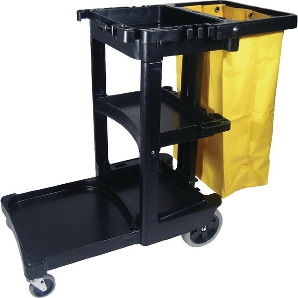 Schoonmaak trolley | Inclusief vinyl zak met rits | 1168x552x975(h)mm