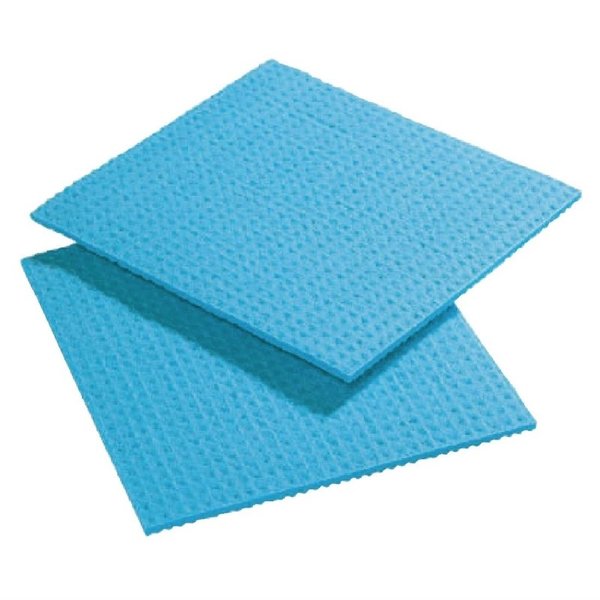 Sponsdoekje | Blauw | 10 Stuks | Cellulose/Polyester | 20,6(b)x18,5(d)cm