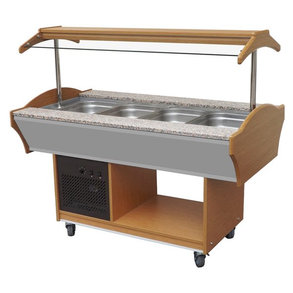 Gekoeld Buffet GN 4x 1/1 | Statich | 230V | 1550x900x850/1350(h)mm