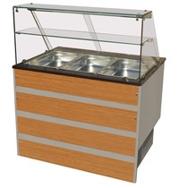 CombiSteel Gekoeld Buffet GN 3x 1/1 | Statisch | 230V | 1 rooster per deur | 1070x800x850/1350h)mm