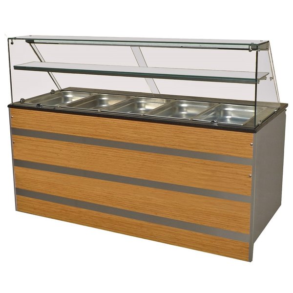 Gekoeld Buffet GN 5x 1/1 | Statisch | 230V | Met led verlichting | 1800x800x850/1350(h)mm
