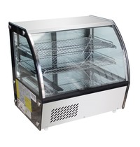 CombiSteel Koelvitrine | 120L | Zwart/Grijs | +3°C/+8°C | 3 Niveaus | 678x568x670(h)mm