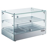 CombiSteel Warmhoudvitrine 50L | 230V | Rechte uitvoering | 2 roosters | 554x361x376(h)mm