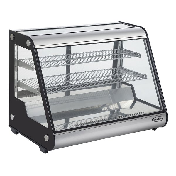 Koelvitrine | 160L | Zwart/RVS | 0°C/+12°C | 3 Niveaus | 875x578x678(h)mm