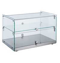 CombiSteel Vitrine Neutraal 50L | Recht glas | 554x361x370(h)mm