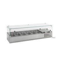 CombiSteel Opzetkoelvitrine | 9x 1/3 GN | +2°C/+8°C | 2000x395x435(h)mm 