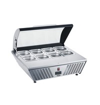 CombiSteel Opzetkoelvitrine | 8x GN 1/6 | 0°C/+12°C | 767x612x328(h)mm 