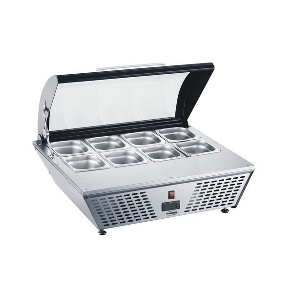 Opzetkoelvitrine | 8x GN 1/6 | 0°C/+12°C | 767x612x328(h)mm