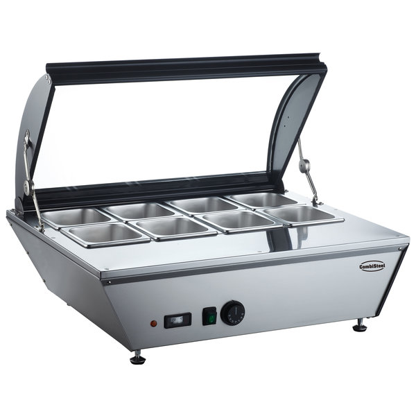 Warmhoud Opzetvitrine 76L | 8x 1/6 GN 100mm | 230V | 767x612x230(h)mm