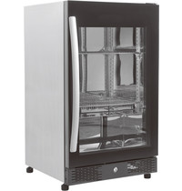 CombiSteel Barkoeler Zwart 98L | 1 Volledige Glasdeur | 230V | Geforceerd | 500x500x840(h)mm 