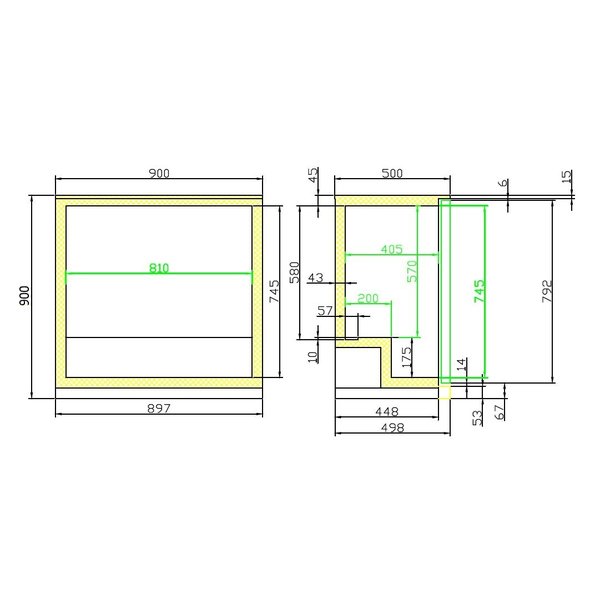 Barkoeler Zwart 198L | 2 Glasdeuren | 230V | Geforceerd | 900x500x900(h)mm