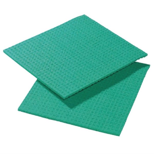 Sponsdoekje groen | 10 stuks | Cellulose/Polyester | 20,6x18,5cm