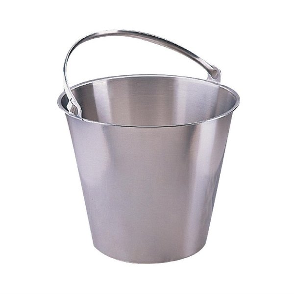 RVS emmer 12L | Zwenkelbaar hengsel | 30(h) x 31(Ø)cm