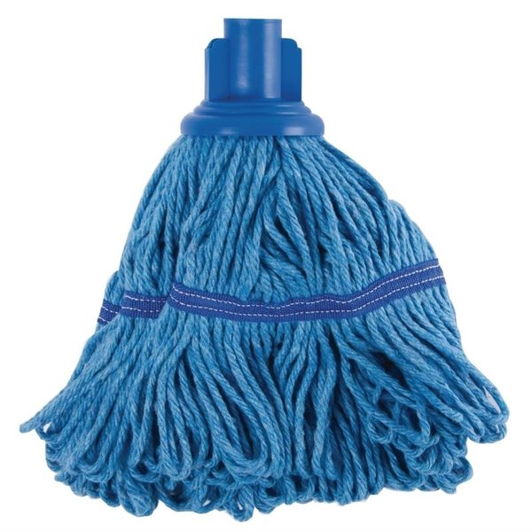 Antibacteriële mop blauw | 50% polyester & 50% katoen | 38(Ø)cm