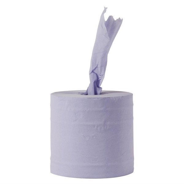 Centrefeed handdoekrollen blauw | 6 stuks | 1 laags | 17,5(b)cm x 300(l)m
