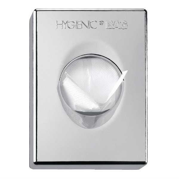 Hygiënezakjes-Dispenser | Verchroomd RVS | 98x25x136(h)mm