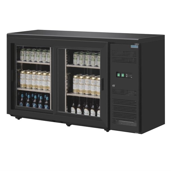 U serie bardisplay 144 flessen | 350L | Met 2 klapdeuren | Geforceerd | 1462x513x860(h)mm