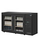 Polar Barkoelkast | U-SERIE | 350L | Zwart | +2°C/+8°C | Geforceerd | Draaideuren | 1462x513x860(h)mm 