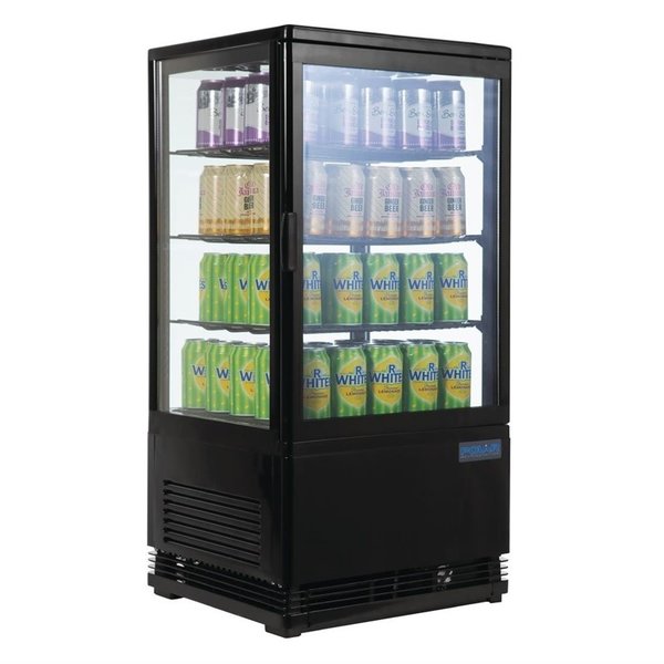 Koelvitrine | 68L | Zwart | +2°C/+12°C | 4 Niveaus | 428x386x885(h)mm