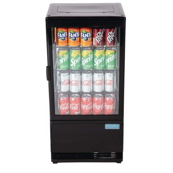 Koelvitrine | 68L | Zwart | +2°C/+12°C | 4 Niveaus | 428x386x885(h)mm