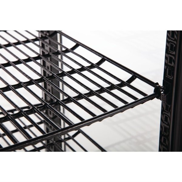 Koelvitrine | 86L | Zwart | +2°C/+12°C | 4 Niveaus | 429x425x980(h)mm