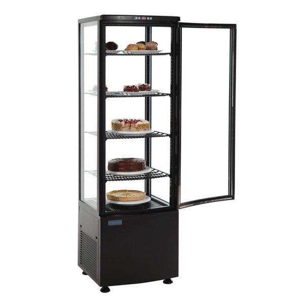 Gebaksvitrine | 235L | Zwart | +2°C/+12°C | 5 Schappen | 515x485x1690(h)mm